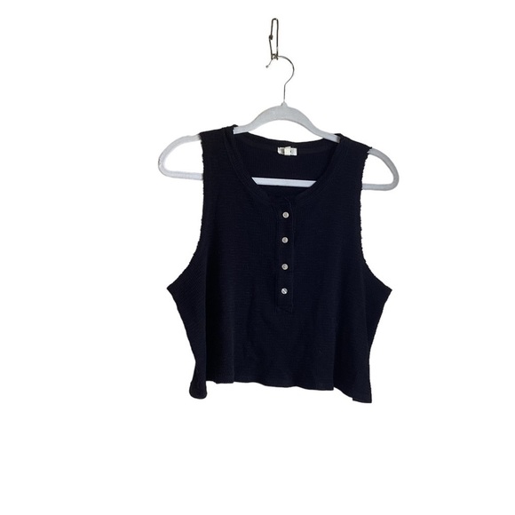 aerie Tops - CLEARANCE - Aerie Women’s Black Cropped Sleeveless Top.  Size L
